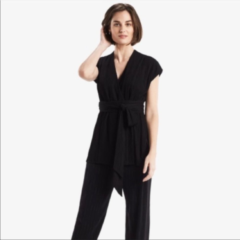 M.M. LaFleur Valerie Wrap Top Black XS NWT